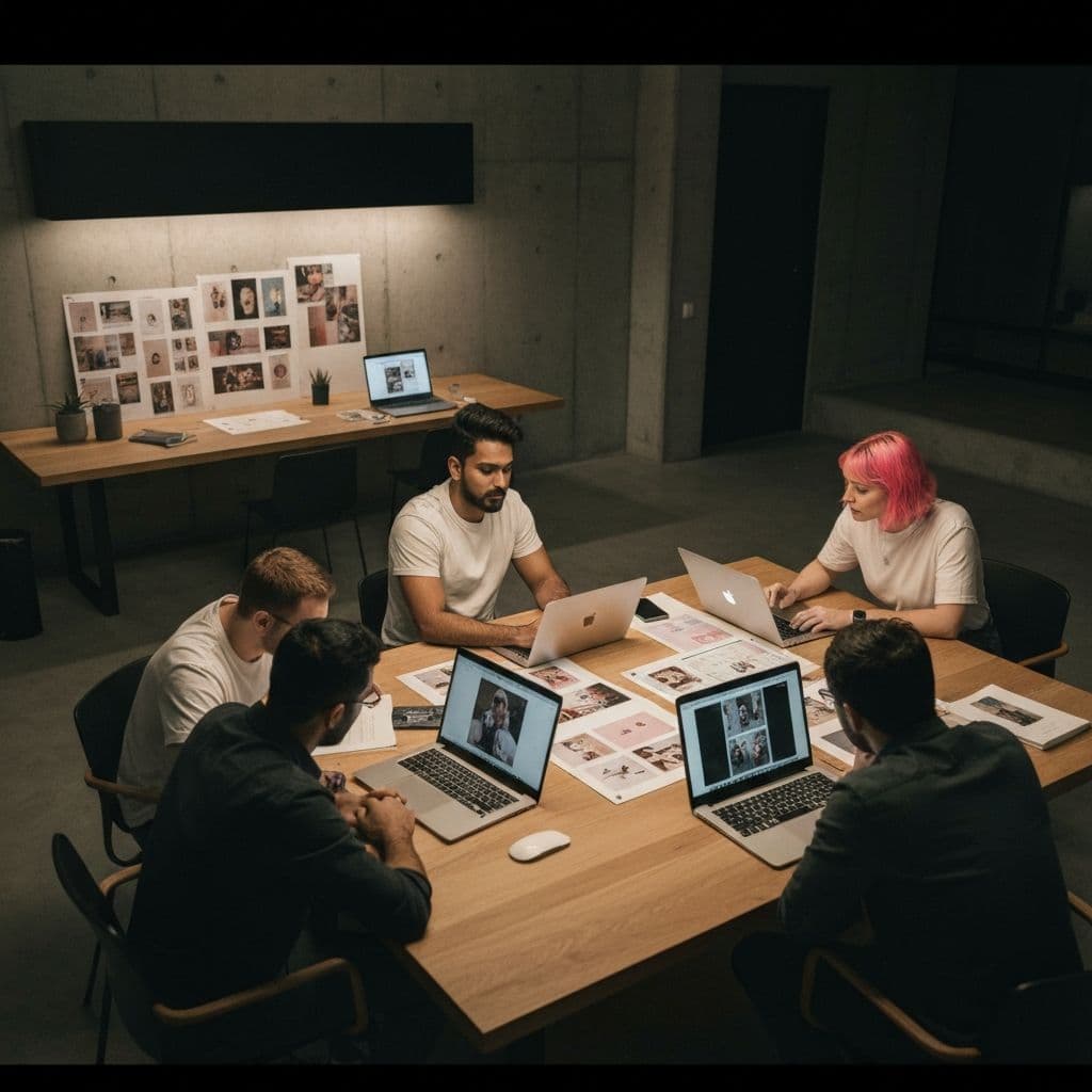 Creative team collaborating